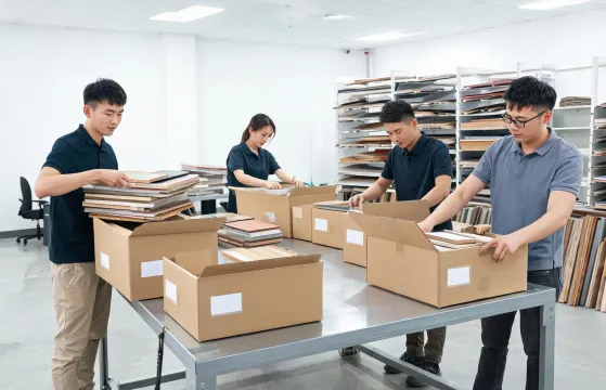 Trade desk coordinating sample shipments