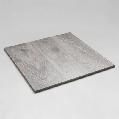 Wide gray washed vinyl plank