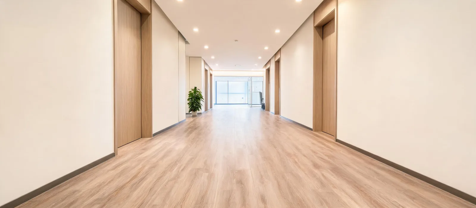 Commercial corridor with CoreTec rigid core planks
